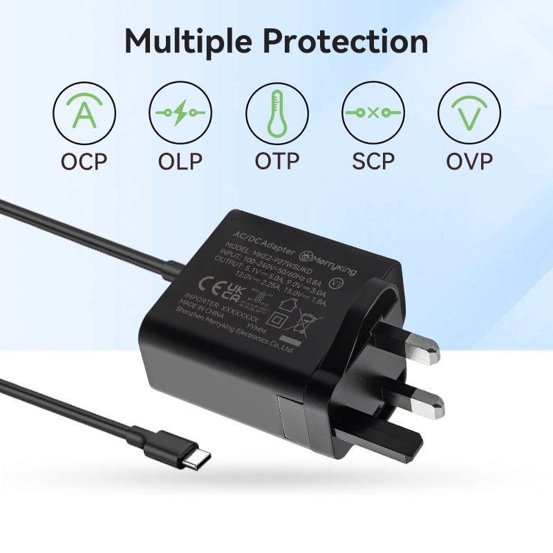 UK Plug 27W 5,1V/5A Pengisi Daya Raspberry Pi