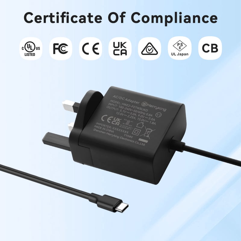 UK Plug 27W 5,1V/5A Pengisi Daya Raspberry Pi