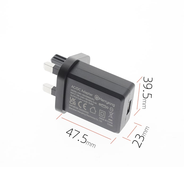 Egyesült Királyság szabvány 5Volt 1,2Amp USB falitöltő