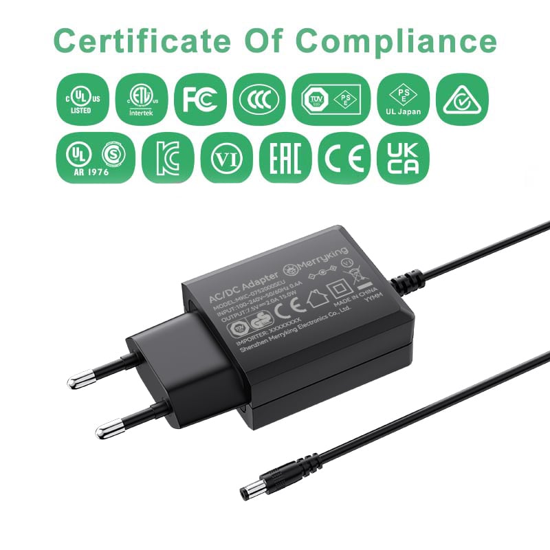 EU vtič AC adapter 8 V 2000 mA