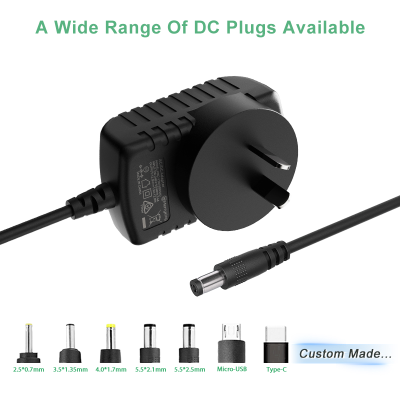 Adaptor Pŵer â Phlug Awstralia 5V 2.1A