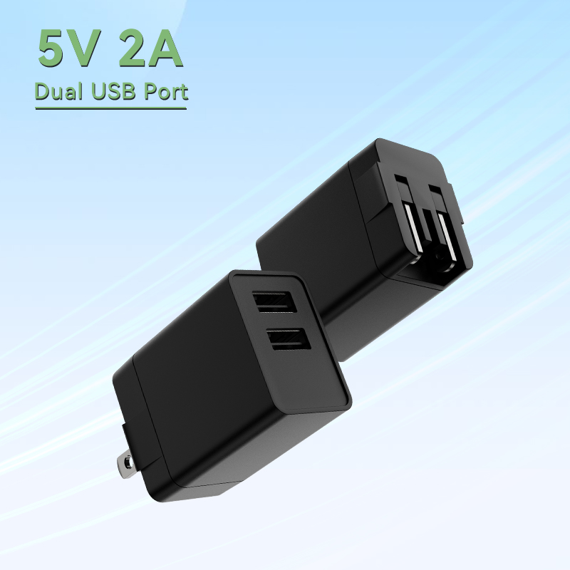 US dugó 5 V 500 mA USB A dupla töltő