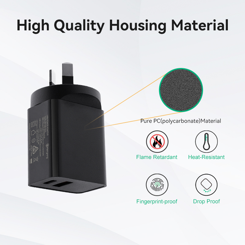 AU Type PD 20W 9V 2.22A Dual Port Fast Charger