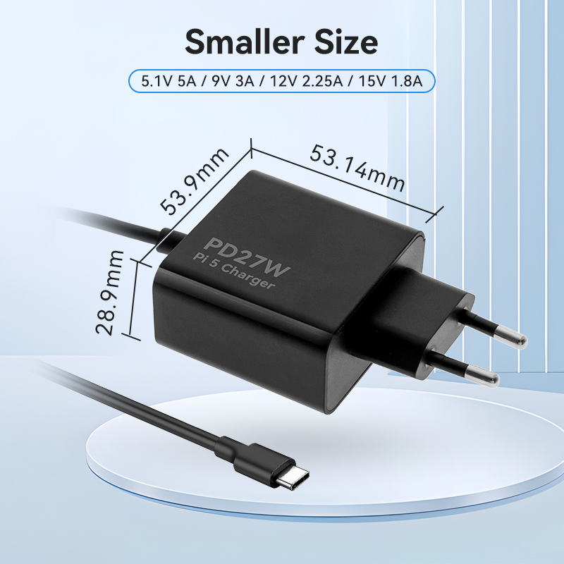 EU Type 27W 5.1V/5A Raspberry Pi Charger