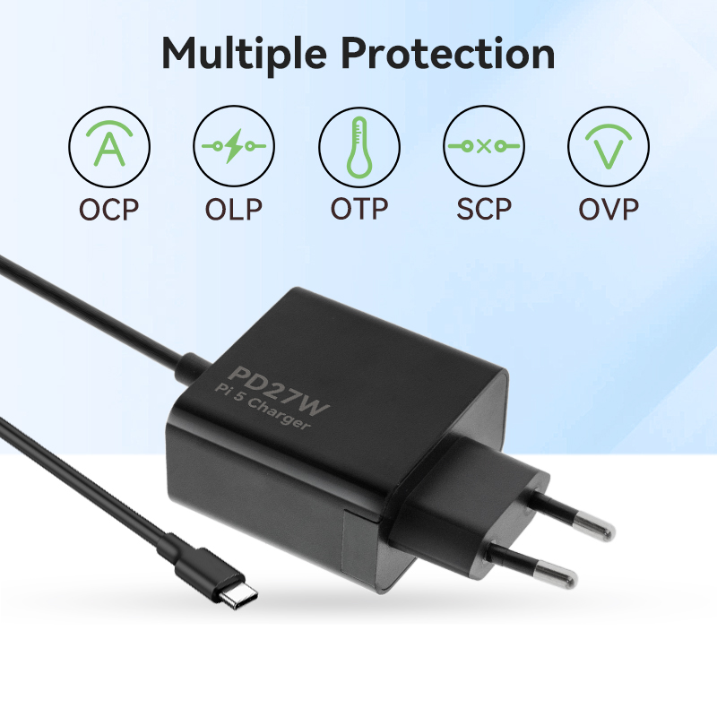 EU Type 27W 5.1V/5A Raspberry Pi Charger