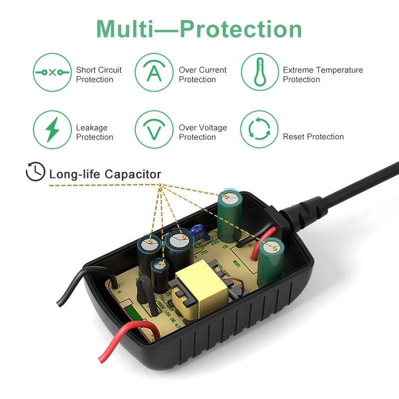 यूरोपीय प्लग 5V 3A स्विचन बिजली एडॉप्टर