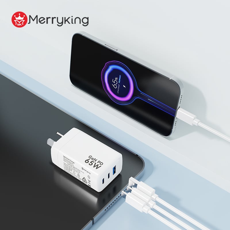 Avustralya Tipi 65W 2C 1A GaN Şarj Cihazı
