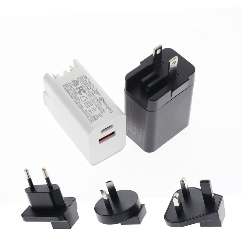 Interchangeable Standard 30W PD Portable Dual Charger