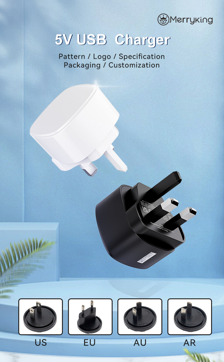 UK Type 5V 2A USB Charger Block