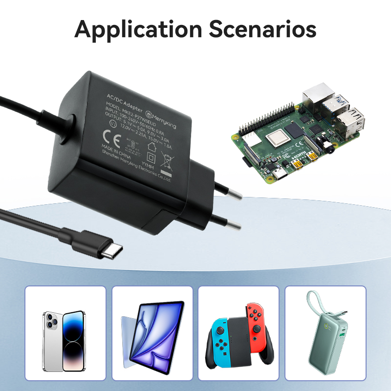 EU Type 27W 5.1V/5A Raspberry Pi Charger