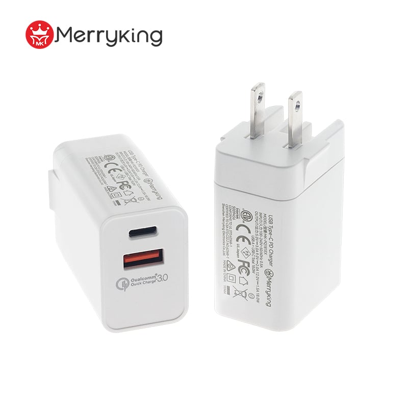 Interchangeable Plug PD 20W USB A Type C Fast Charger