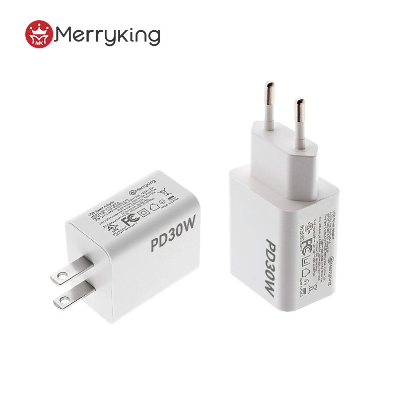 Πρότυπος Φορτιστής Ηνωμένων Πολιτειών 30W PD Γρήγορης Φόρτισης με Διπλές Θύρες