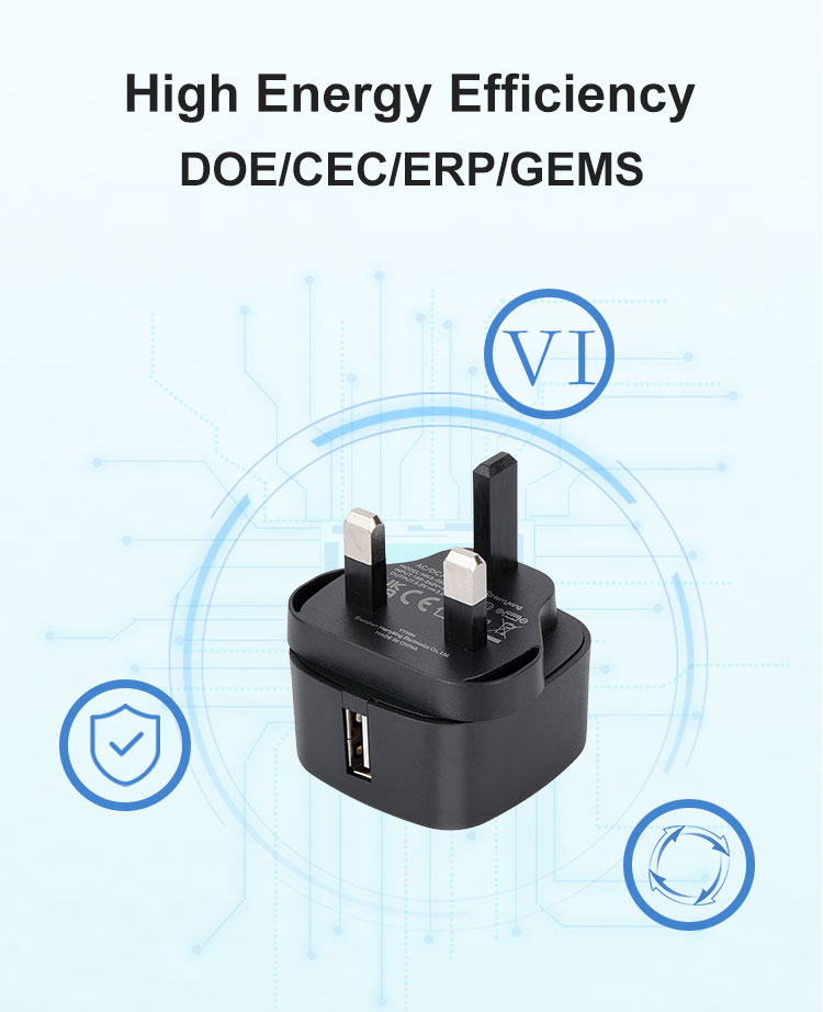 UK Type 5V 2A USB Charger Block