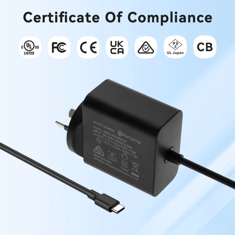 AU Type 27W 9V 3A Raspberry Pi Type Charger