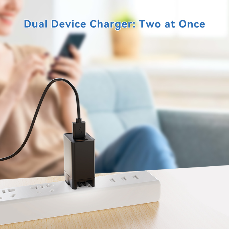 US dugó 5 V 500 mA USB A dupla töltő