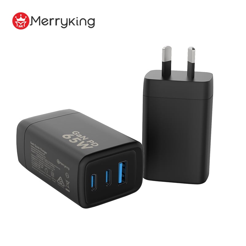 Avustralya Tipi 65W 2C 1A GaN Şarj Cihazı