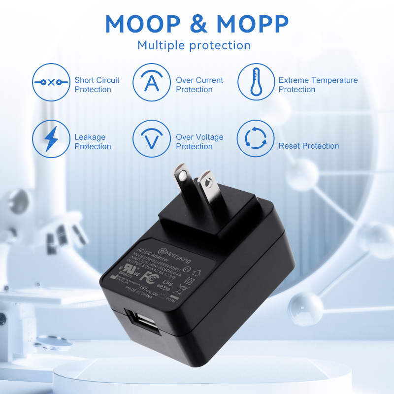 US zástrčka 5Volt 3Amp stěnově montovaný adaptér-nabíječka