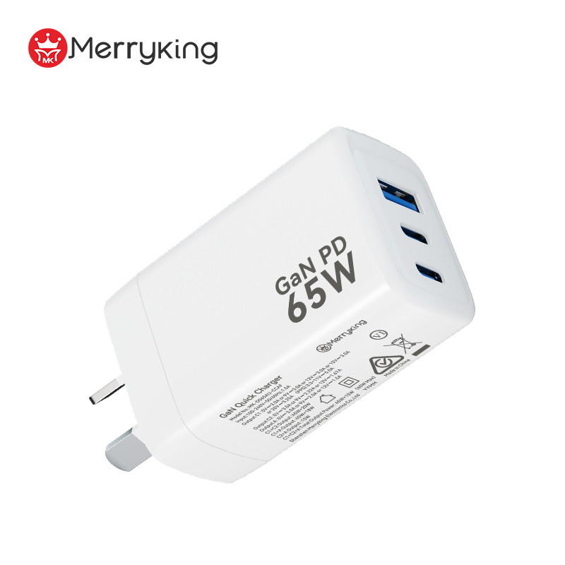 Avustralya Tipi 65W 2C 1A GaN Şarj Cihazı