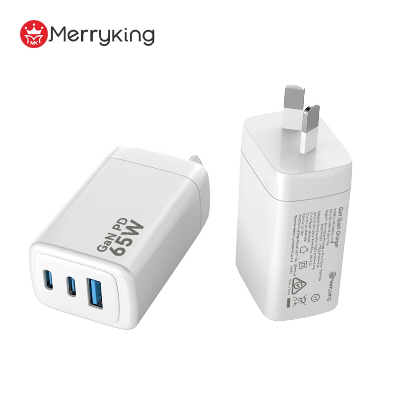 Avustralya Tipi 65W 2C 1A GaN Şarj Cihazı
