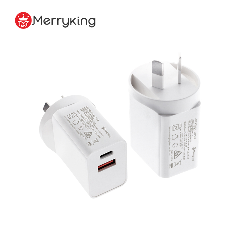 AU Type PD 20W 9V 2.22A Dual Port Fast Charger