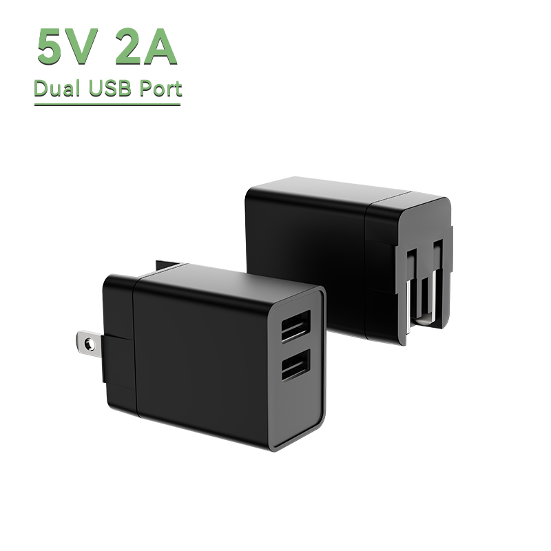 US dugó 5 V 500 mA USB A dupla töltő