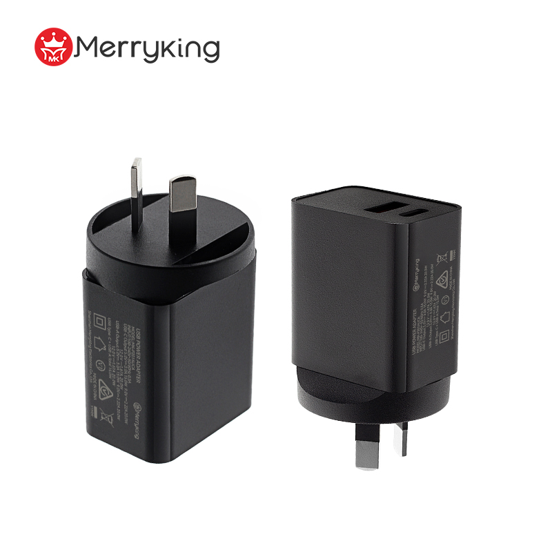 AU Type PD 20W 9V 2.22A Dual Port Fast Charger