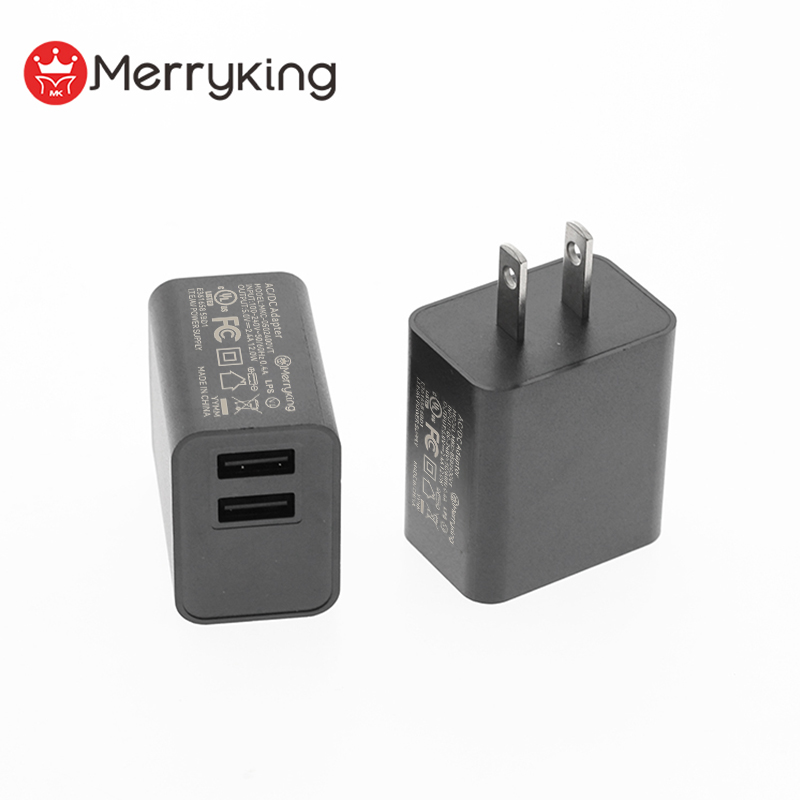 US dugó 5 V 500 mA USB A dupla töltő