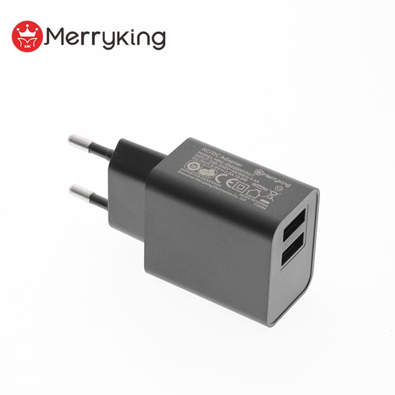 EU Plug 5V 800mA Dual USB A Charger
