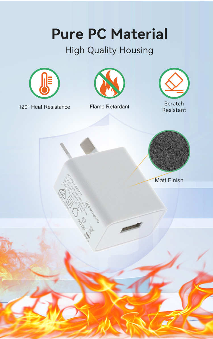 Australian Type 5V 0.5A Adapter Charger
