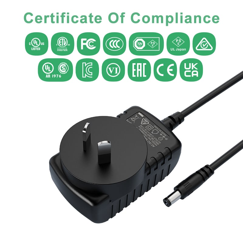 Adaptor Pŵer â Phlug Awstralia 5V 2.1A