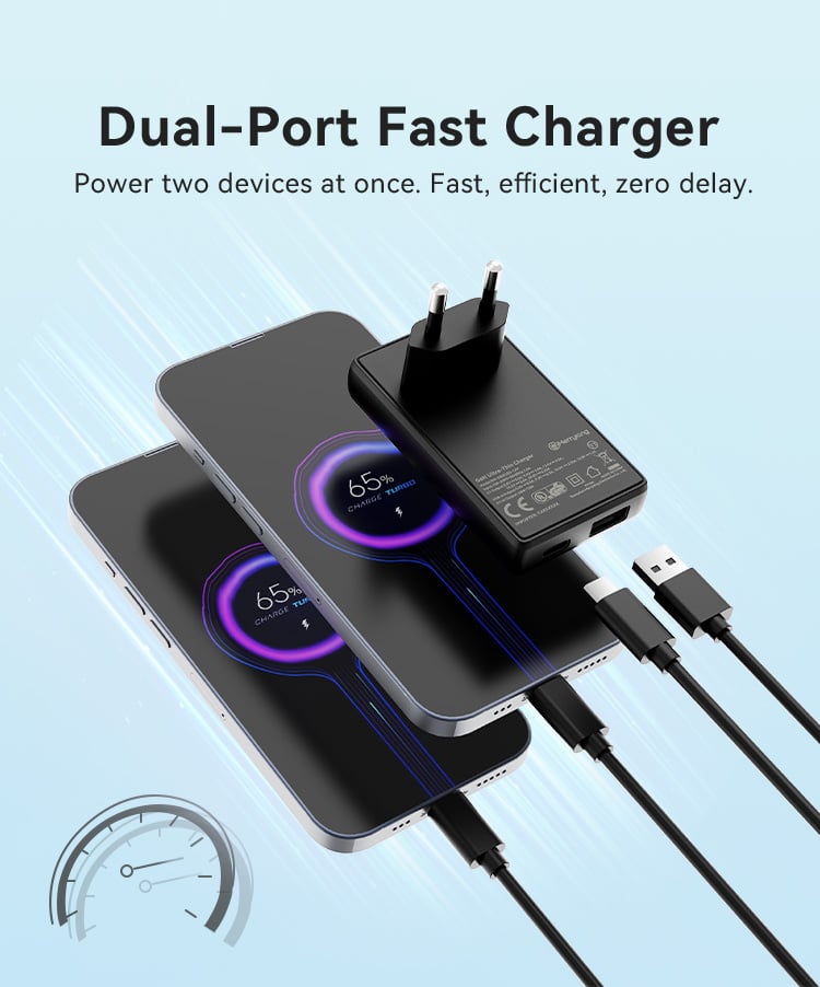 European Plug 65W GaN Ultra Thin Type C Charger