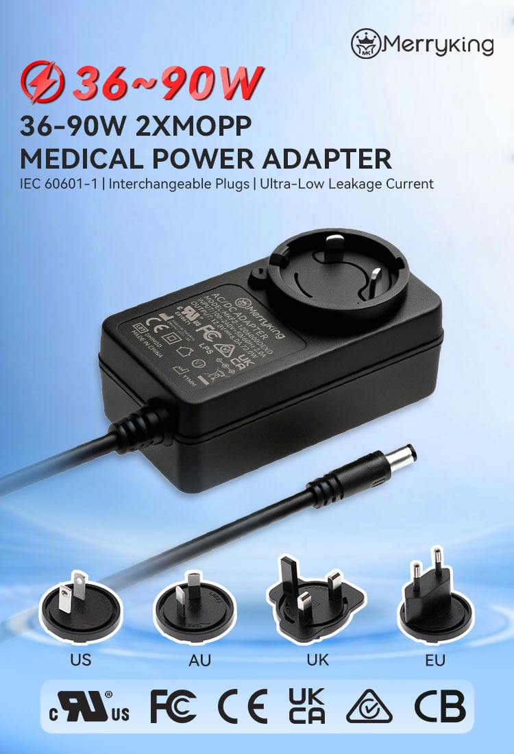 12V 6A Interchangeable Plug Power Adapter
