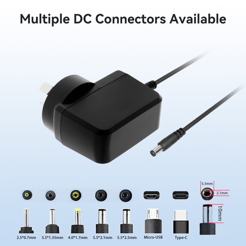 Adaptor Pŵer â Steg Argentina 18V 1A