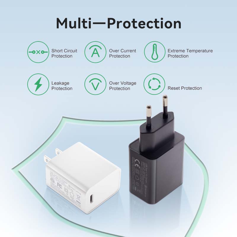 US Plug Single Type-c 20W PD Charger