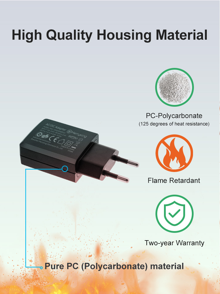European Standard 5Volt 2.5Amp Wall Charger