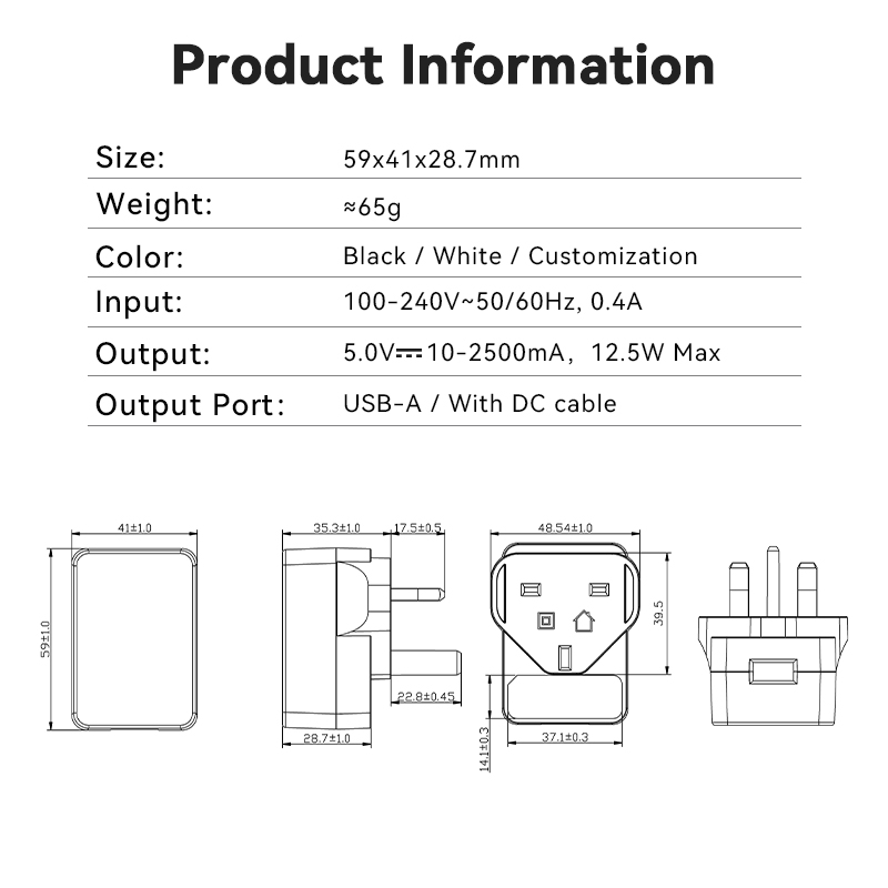 AC DC 6 Volt 2 Amp Medical Power Supply