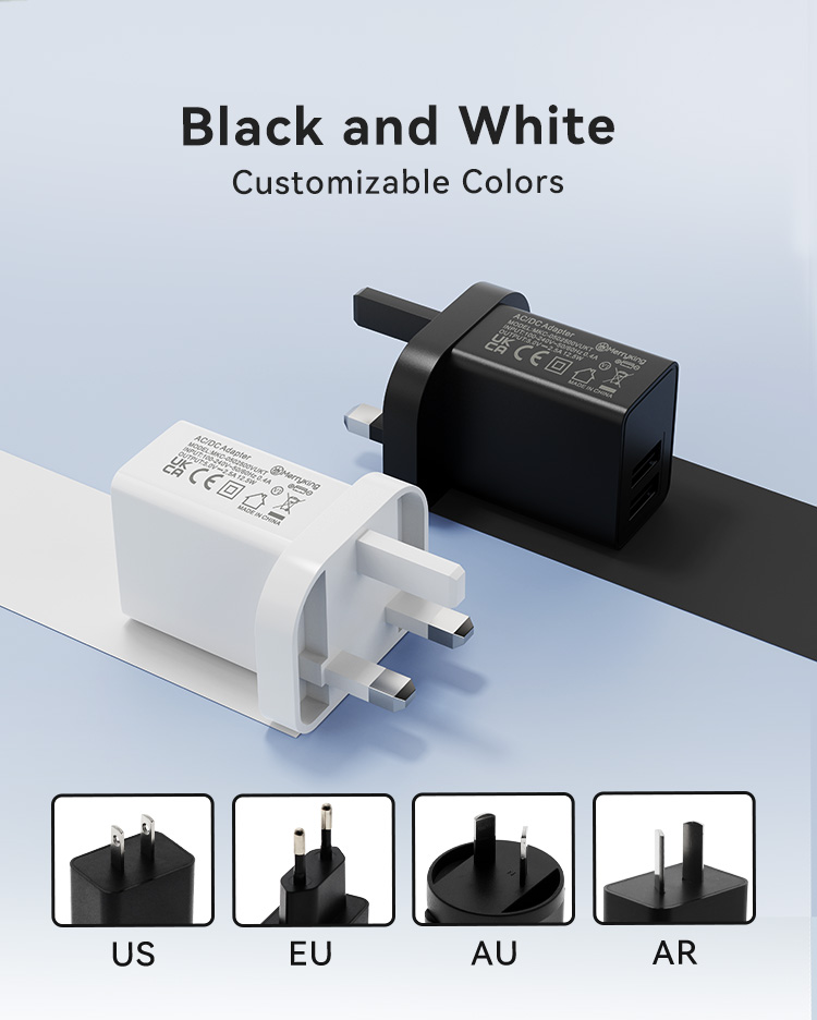 UK Plug 5V 1000mA USB A Wall Charger