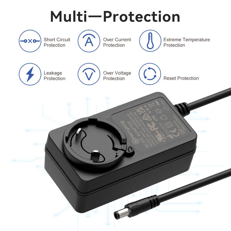 12V 6A Interchangeable Plug Power Adapter