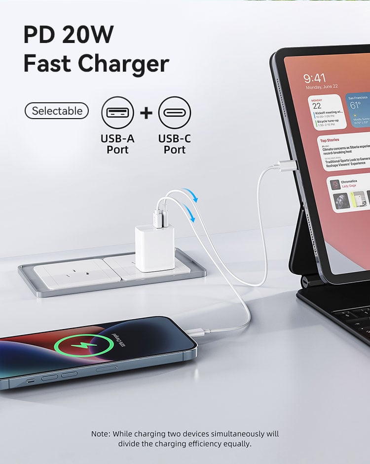 US Plug Single Type-c 20W PD Charger