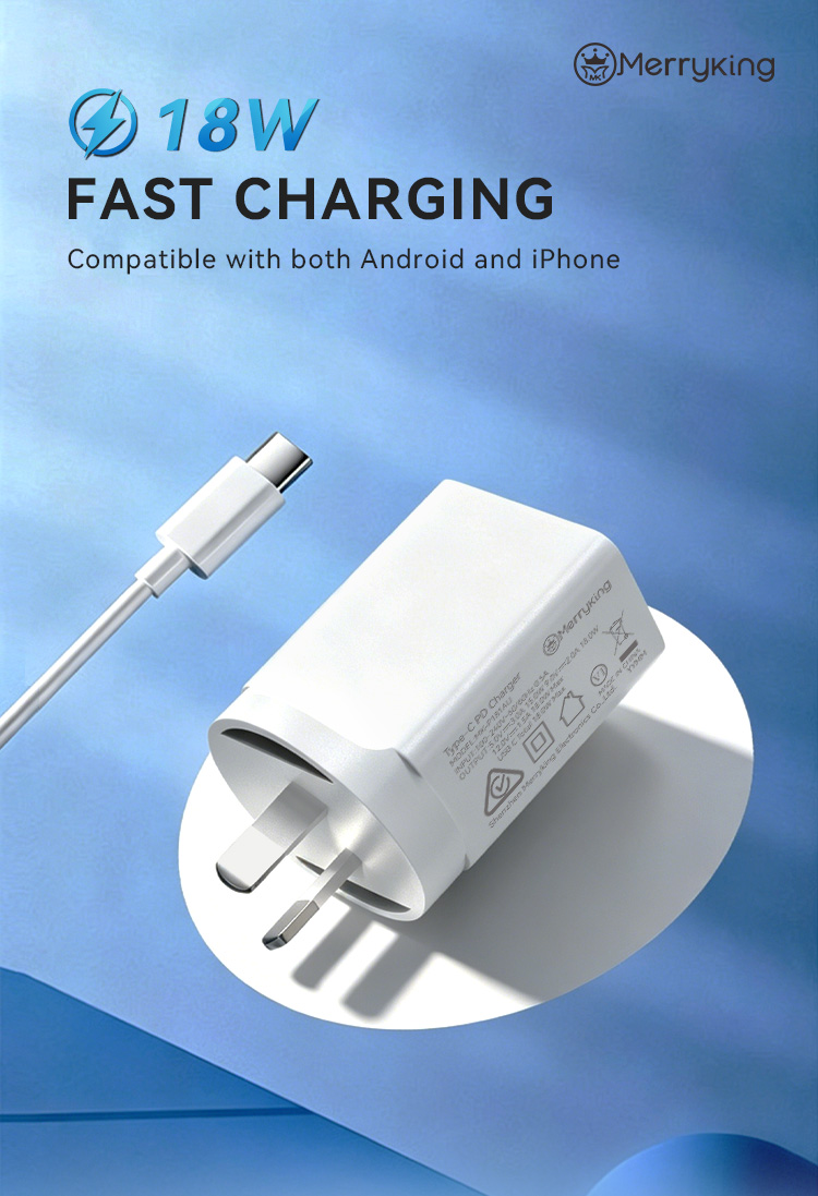 AU Plug Type-c 18W Fast Charger