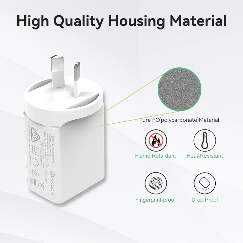 AU Plug Type-c 18W Fast Charger