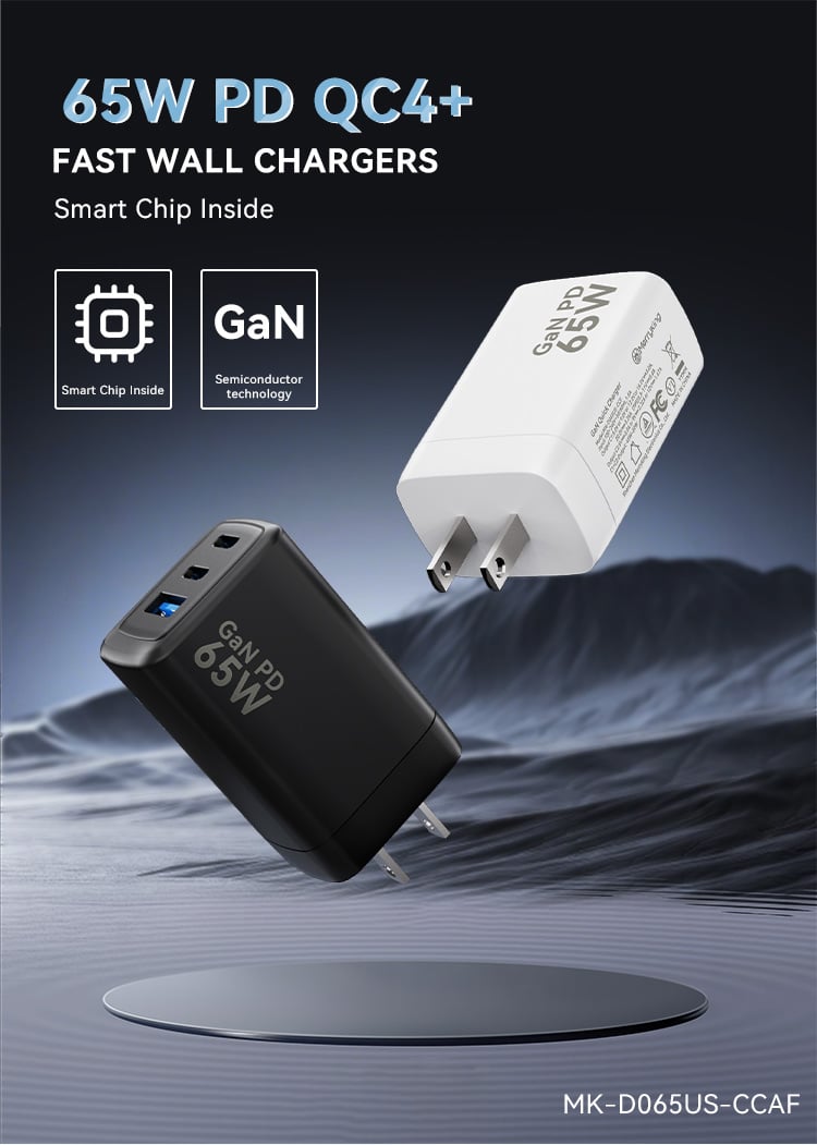 American Plug 65W GaN 3 in 1 Fast Charger