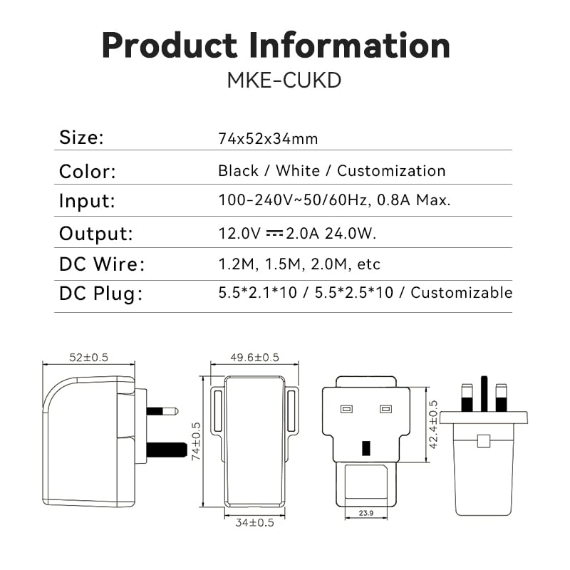 Adaptor de alimentare cu mufă UK 15V 2A