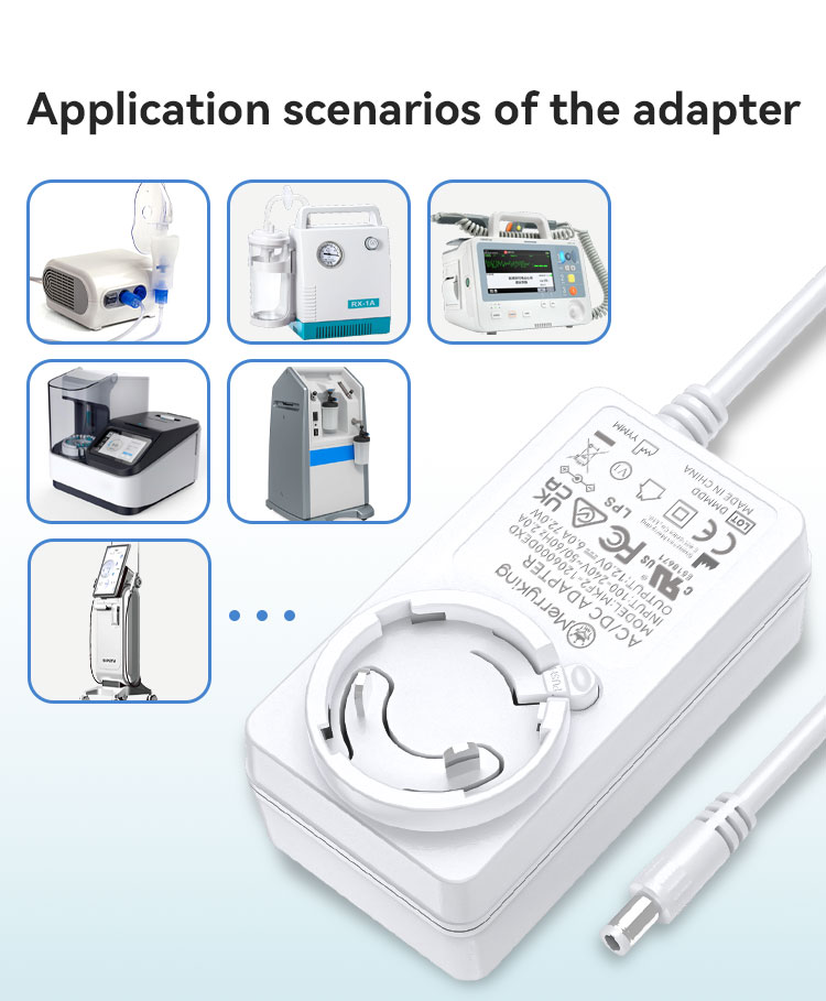 12V 6A Interchangeable Plug Power Adapter