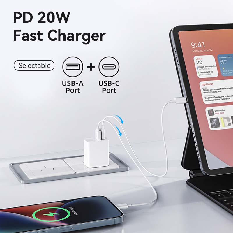 US Plug Single Type-c 20W PD Charger