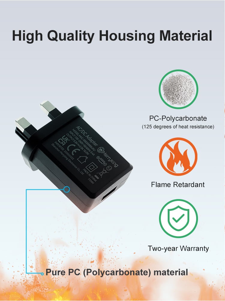 UK Standard 5Volt 1.2Amp USB Wall Charger