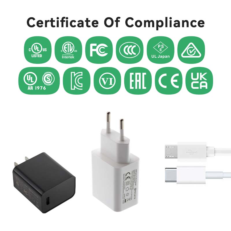 US Plug Single Type-c 20W PD Charger
