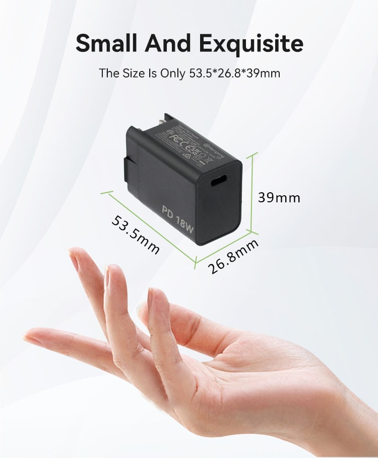 Interchangeable Plug Type-c 18W Fast Charger