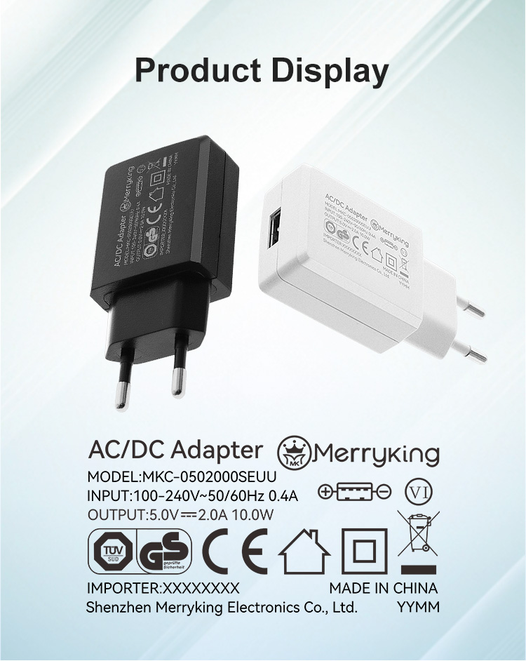 European Standard 5Volt 2.5Amp Wall Charger