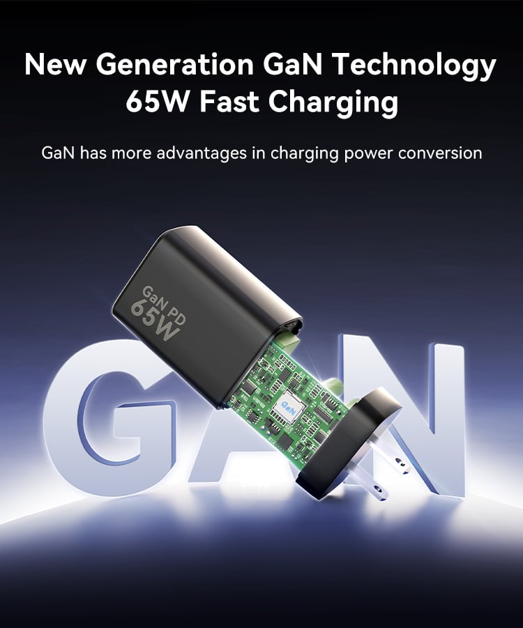 American Plug 65W GaN 3 in 1 Fast Charger